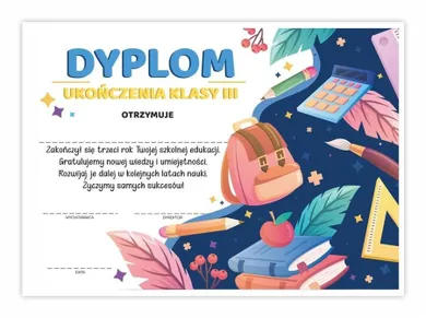 Learnhow, dyplom ukończenia klasy trzeciej, A4, 20 szt.