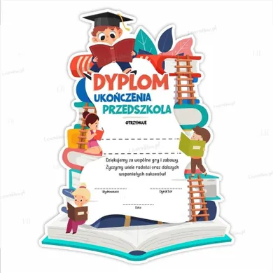 LearnHow, dyplom ukończenia przedszkola, 5 szt.
