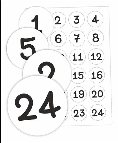 LearnHow, naklejki do szafki, Cyfry