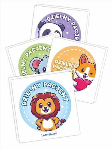 LearnHow, naklejki dzielny pacjent, zwierzątka
