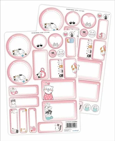 LearnHow, naklejki imienne, kotki