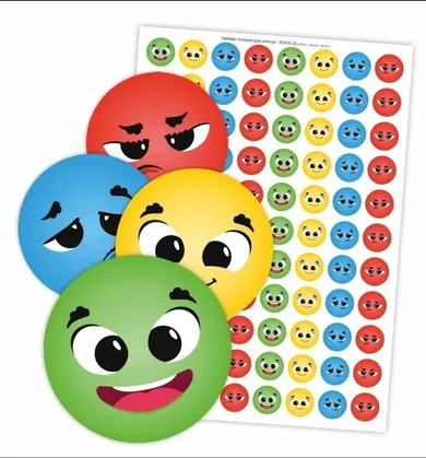 LearnHow, naklejki motywacyjne, Kolorowe emocje