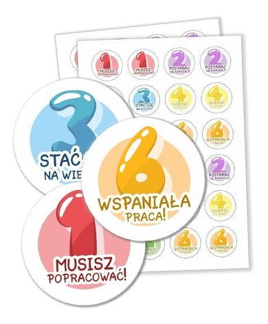 LearnHow, naklejki motywacyjne, oceny