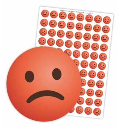 LearnHow, naklejki motywacyjne, smutna buzia