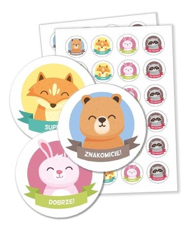 LearnHow, naklejki motywacyjne, zwierzątka