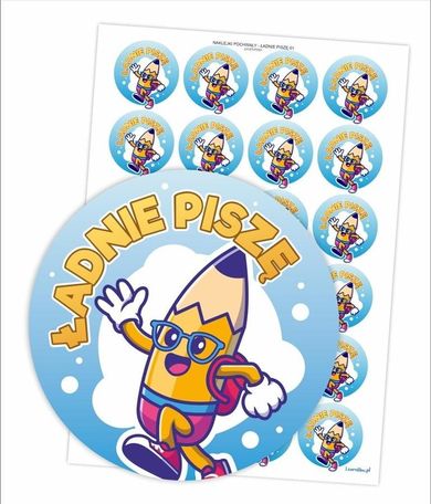 LearnHow, naklejki pochwały, ładnie piszę