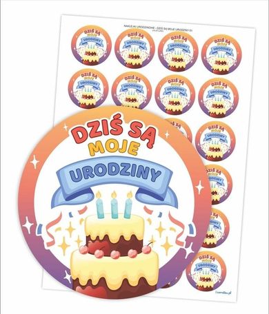 LearnHow, naklejki urodzinowe, dziś są moje urodziny
