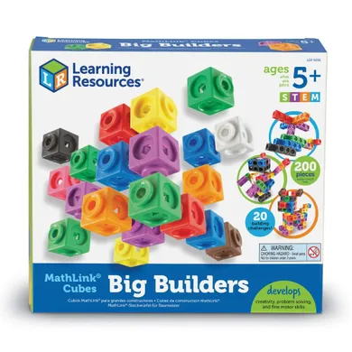 Learning Resources, MathLink Cubes, kostki matematyczne, zestaw edukacyjny, 200 szt.