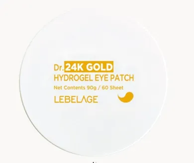 Lebelage, hydrożelowe płatki pod oczy, 24k złoto + kolagen, 60 szt.
