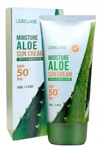Lebelage, Moisture Aloe Sun Cream, krem do twarzy spf 50+