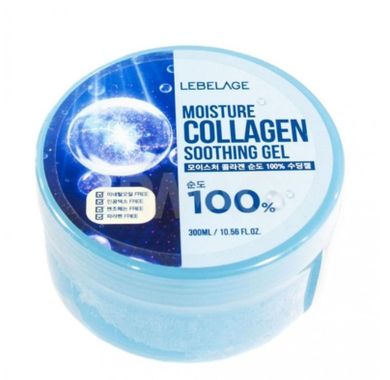 Lebelage, Moisture Collagen Purity 100% Soothing Gel, żel do twarzy i ciała, 300 ml