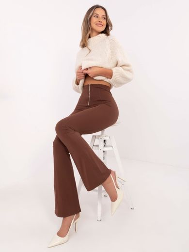 Legginsy damskie, brązowe, Factory Price