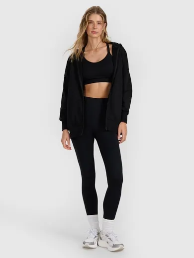 Legginsy damskie, czarne, 4F