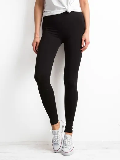 Legginsy damskie, czarne, Basic Feel Good