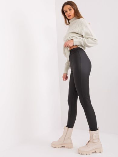 Legginsy damskie, czarne, Lakerta