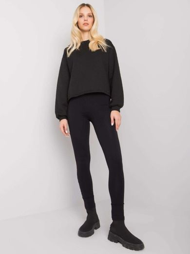 Legginsy damskie, czarne, Rue Paris