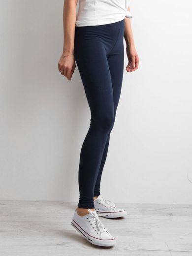 Legginsy damskie, granatowe, Basic Feel Good