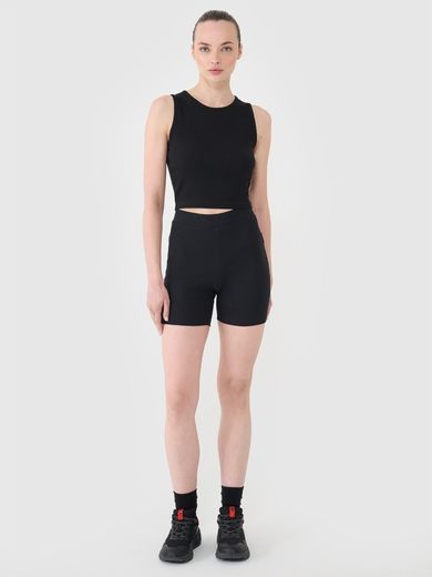 Legginsy damskie, kolarki, czarne, 4F