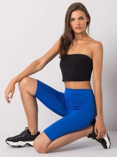 Legginsy damskie, kolarki, niebieskie, Ex Moda