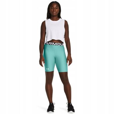 Legginsy damskie, kolarki, turkusowe, Under Armour