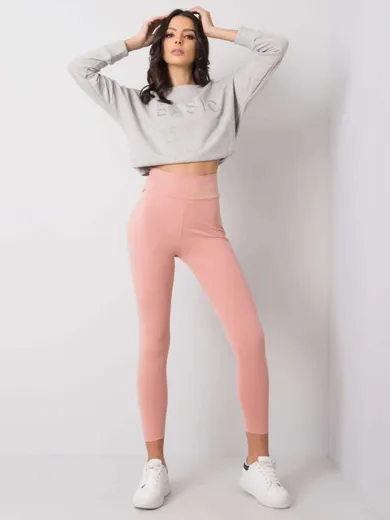 Legginsy damskie, różowe, Rue Paris