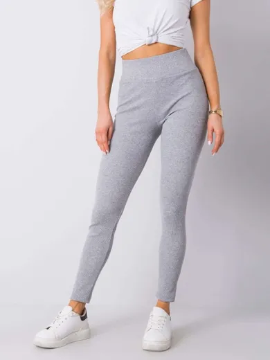 Legginsy damskie, szare, Basic Feel Good