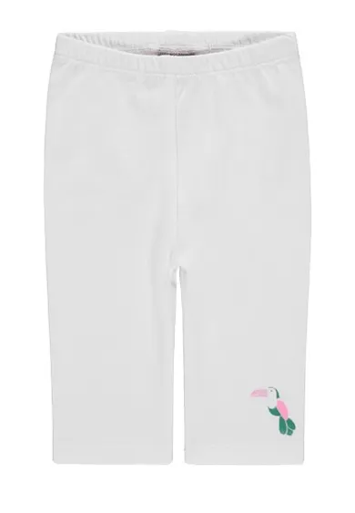 Legginsy dziewczęce, białe, Kanz