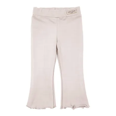 Legginsy dziewczęce, dzwony, beżowe, Eevi