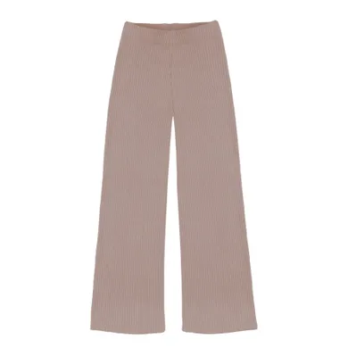 Legginsy dziewczęce, dzwony, prążkowane, beżowe, Tup Tup