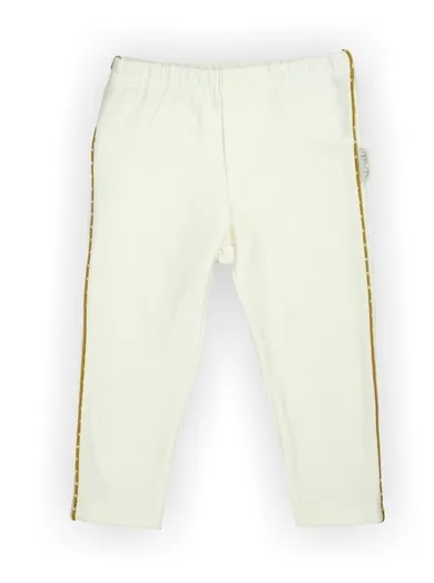 Legginsy dziewczęce, ecru, Nicol