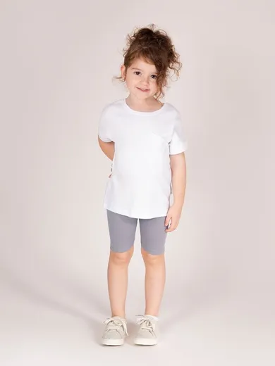 Legginsy dziewczęce, kolarki, szare, Nicol