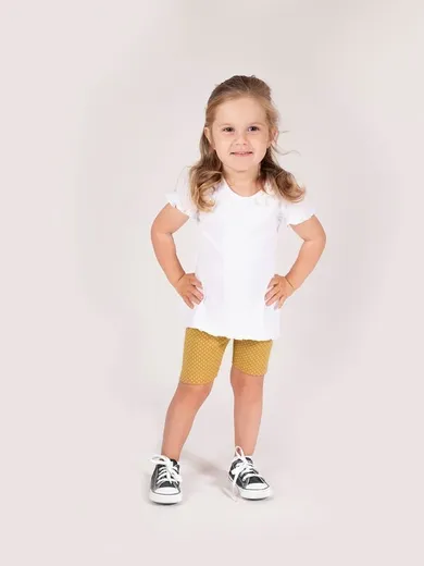 Legginsy dziewczęce, kolarki, żółte, Nicol