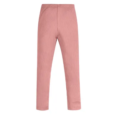 Legginsy dziewczęce, prążkowane, różowe, Pinokio