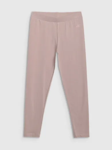 Legginsy dziewczęce, slim, beżowe, 4F