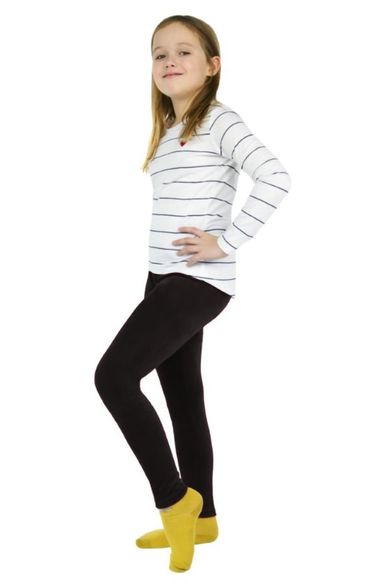 Legginsy dziewczęce, welurowe, czarne, Moraj