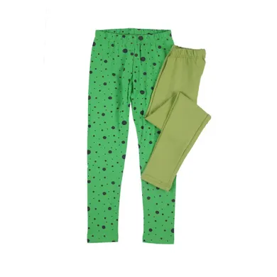 Legginsy dziewczęce, zielone, zestaw, 2 szt., Tup Tup