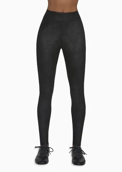 Legginsy sportowe damskie, ocieplane, czarne, Bas Black