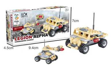 Legion Alpha, klocki 2w1, Jeep dowodzący /wyrzutnia rakiet
