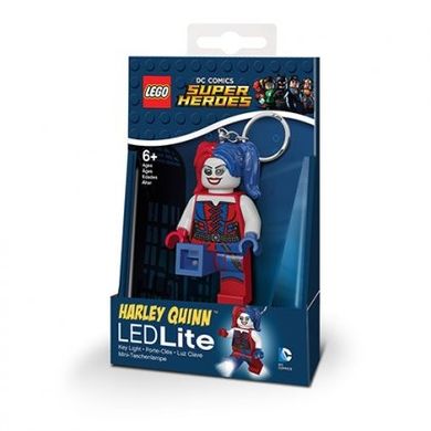 LEGO Batman Movie, Harley Quinn, brelok do kluczy z latarką, czerwono-niebieski