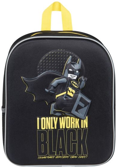 LEGO Batman, plecak z napisem I Only Work In Black