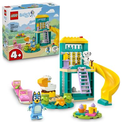 LEGO Bluey, Blue i Łatko na placu zabaw, 11201