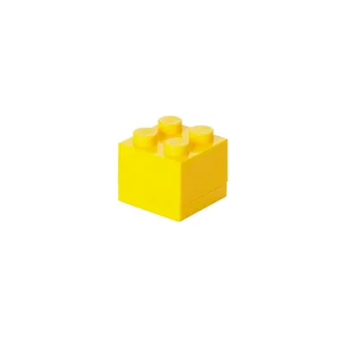 LEGO, Brick 4, mini pojemnik klocek, żółty