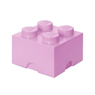 LEGO, Brick 4, pojemnik klocek, różowy jasny
