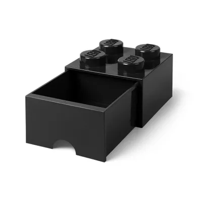 LEGO, Brick 4, pojemnik klocek z szufladą, czarny