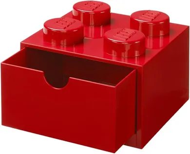 LEGO, Brick 4, pojemnik klocek z szufladą, czerwony