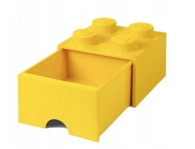 LEGO, Brick 4, pojemnik klocek z szufladą, żółty