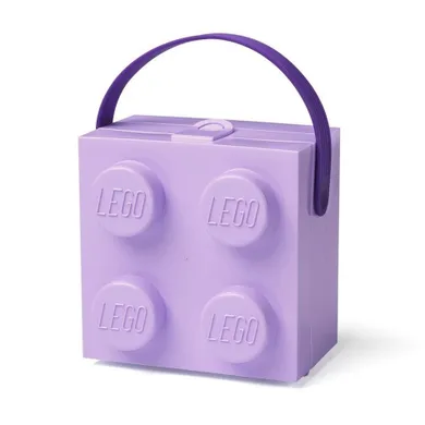 LEGO, Brick 4, pojemnik klocek z uchwytem, fioletowy