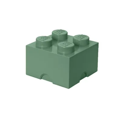LEGO, Brick 4, pojemnik klocek, zielony oliwkowy