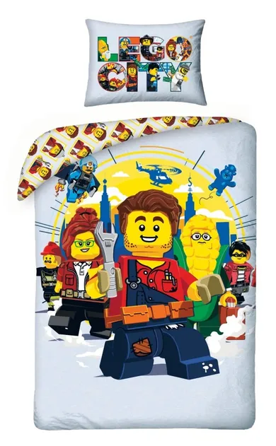 Lego City, 2-częściowy komplet pościeli, 140-200 cm