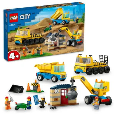 LEGO City, Ciężarówki i dźwig z kulą wyburzeniową, 60391